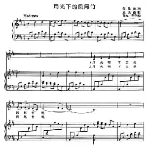 月光下的凤尾竹_美声唱法乐谱_词曲:倪维德 /施光南