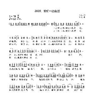 2020,我们一起走过_歌曲简谱_词曲:袁龙 袁龙