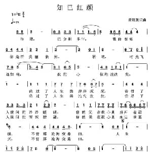 知己红颜_通俗唱法乐谱_词曲:黄舒翼 黄舒翼