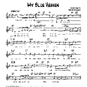 MY BLUE HEAVEN 降B爵士乐谱