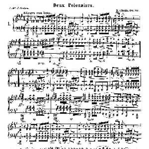 Deux Polonaises Op.40 钢琴谱 肖邦 chopin