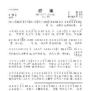 懵懂_歌曲简谱_词曲:刘阔 毛亮