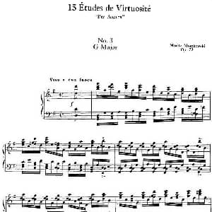 15 Etudes de Virtuosité Op.72 No.3 钢琴谱 莫什科夫斯基