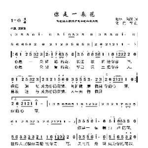 你是一朵花_歌谱投稿_词曲:松林 向前 储向前