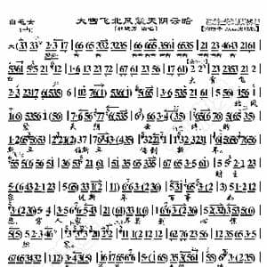 白毛女 大雪飞北风紧天阴云暗_歌曲简谱_词曲:暂无 恒流星制谱