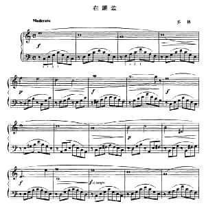 在湖边 钢琴谱 多林