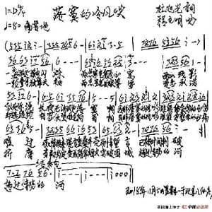 落寞的冷风吹_歌谱投稿_词曲:杜旭光 程元明