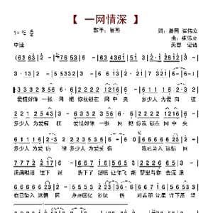 一网情深_歌曲简谱_词曲:晨曦 崔伟立 崔伟立