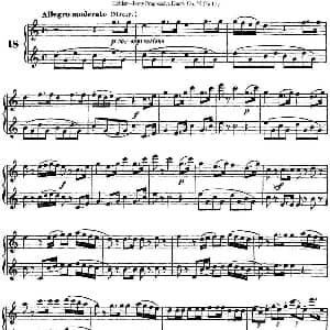 长笛曲谱 | 柯勒40首长笛提高练习曲OP.55 NO.18 Kohler 柯勒