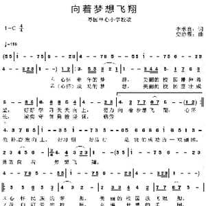 向着梦想飞翔_歌曲简谱_词曲:李承良 史静霞