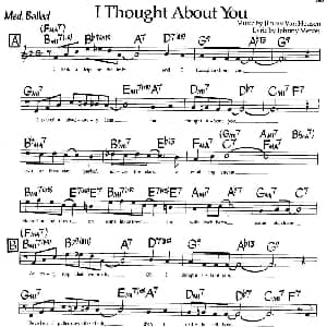 I Thought About You 钢琴谱