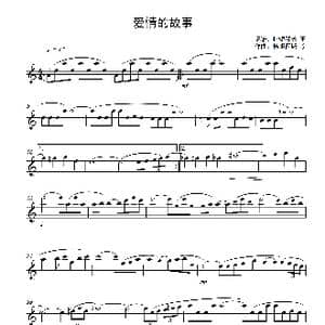 爱情的故事_歌曲简谱_词曲: 佛朗西斯.赖