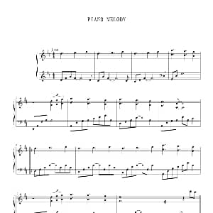 Piano Melody 钢琴谱 Kevin Kern