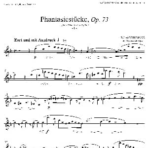 萨克斯谱 | 舒曼幻想曲三首 Op73 Ⅰ