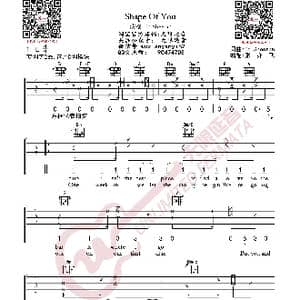 Ed Sheeran Shape Of You 吉他谱_歌曲简谱