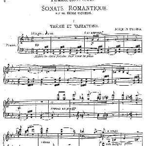 Sonate Romantique Op.3 钢琴谱 华金 图里纳