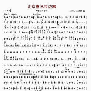 北京喜讯到边寨_歌曲简谱_词曲: 郑路等