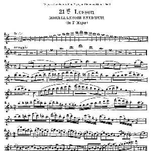 长笛曲谱 | 长笛演奏基础教程练习 21—30 E Wagner E 韦格