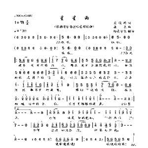 星星雨_歌曲简谱_词曲:史俊鹏 南忠
