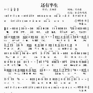 还有半生_歌曲简谱_词曲:肖雨蒙 肖雨蒙