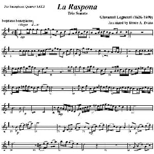 萨克斯谱 | La Raspona 四重奏 高音萨克斯分谱