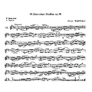 小提琴谱 | 40首小提琴初级技巧练习曲之34 弗朗茨 沃尔法特