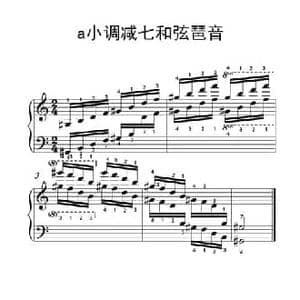 第六级 2.a小调减七和弦琶音_民歌简谱