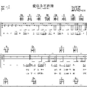 爱你永不后悔 吉他谱 张启辉 张启辉 张启辉