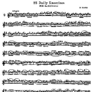 萨克斯谱 | 25 Daily Exercices for Saxophone 9—17 H Klose