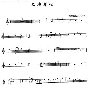 小提琴谱 | 落地开花 解承刚小提琴