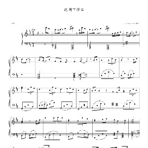 还剩下什么 钢琴谱 胡海泉