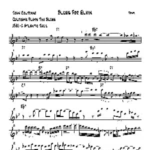 萨克斯谱 | BLUES FOR ELVIN