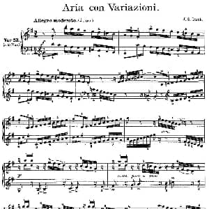 Aria con Variazioni 之23 钢琴谱 J.S.Bach
