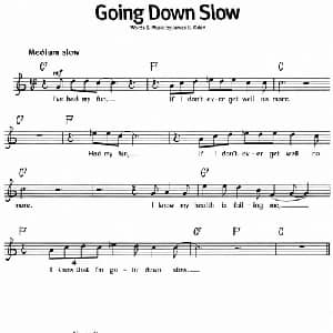 蓝调音乐:Going Down Slow_外国歌谱