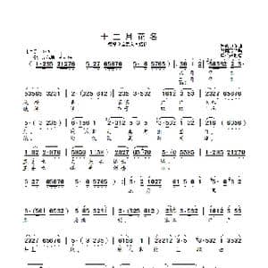 十二月花名_歌曲简谱_词曲: 吴忠良