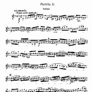 小提琴谱 | 巴赫小提琴变奏曲 二