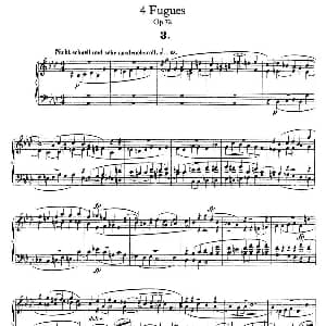 Four Fugues Op 72 钢琴谱 罗伯特 舒曼