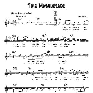 THIS MASQUERADE 降B爵士乐谱