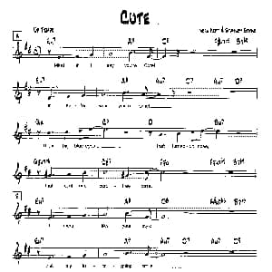CUTE 降B爵士乐谱