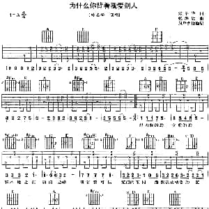 你为什么背着我爱别人 吉他谱 许志安 张翠华 张洪量