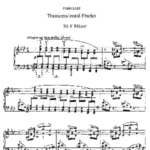 12首超级技巧练习曲 F Minor 钢琴谱 李斯特