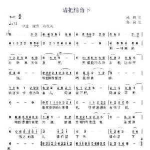 请把情留下_民歌简谱_词曲:向往 向往