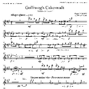 萨克斯谱 | 木偶步态舞 上低音萨克斯 德彪西