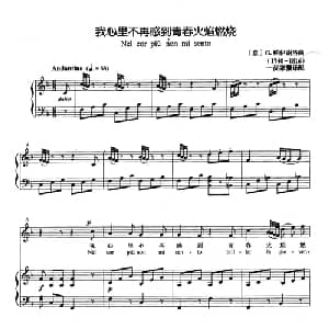 我心里不再感到青春火焰燃烧 意大利 _外国歌谱_词曲: 意 G.帕伊谢洛