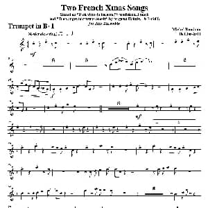 Two French Xmas Songs 第一小号分谱