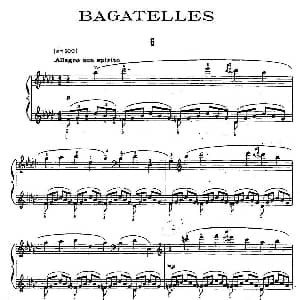 Ten Bagatelles Op.5 钢琴谱 亚历山大 齐尔品 Alexander Tcherepnin