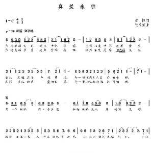 真爱永恒_歌曲简谱_词曲:黄枫 朝乐蒙