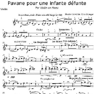 小提琴谱 | Pavane pour une infante defunte Maurice Ravel曲 Koen Dejonghe改编