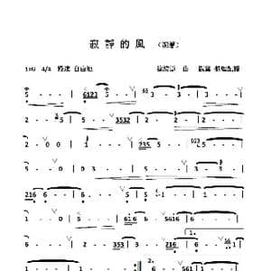 寂静的风_歌谱投稿_词曲: 徐清源