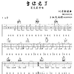 当你老了 吉他谱 莫文蔚 刘淇铭